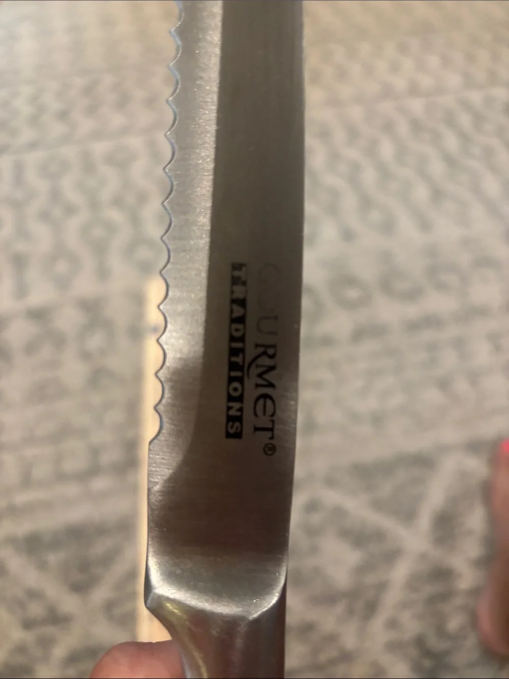 Gourmet Traditions Stainless Steel Serrated Knife - Silver